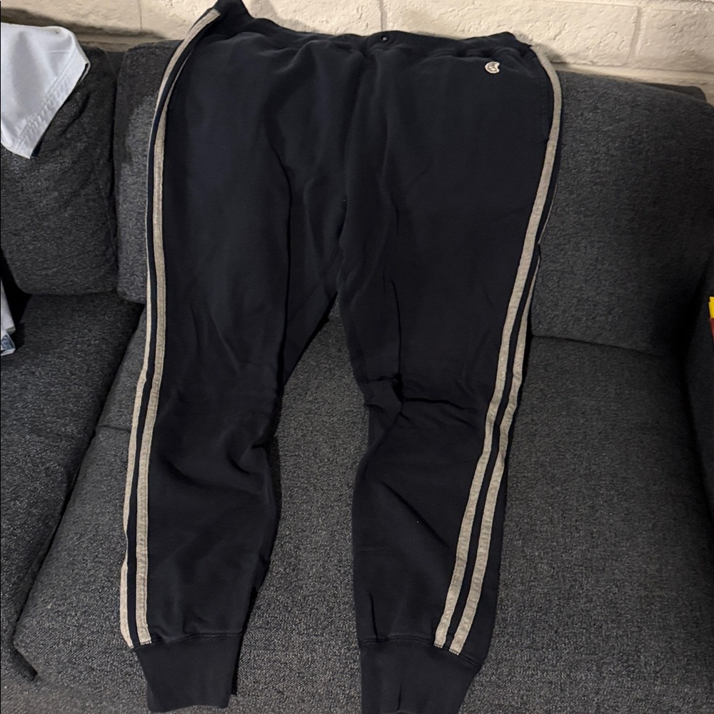 Todd Snyder Black Sweatpants with Gray Side Stripes